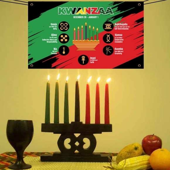 Happy Kwanzaa Banner Backdrop Party Decoration Supplies - African Heritage Holid - Picture 5 of 5